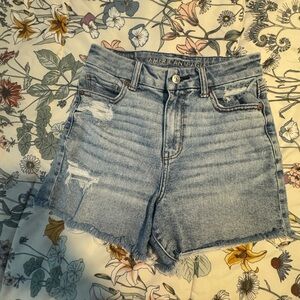 American Eagle Outfitters Women's Distressed Blue Jean Shorts